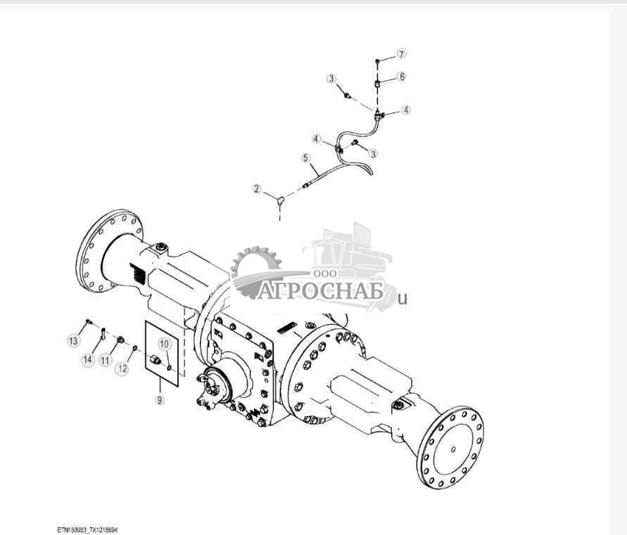 Rear Axle with Hydraulically Locking Differential 
